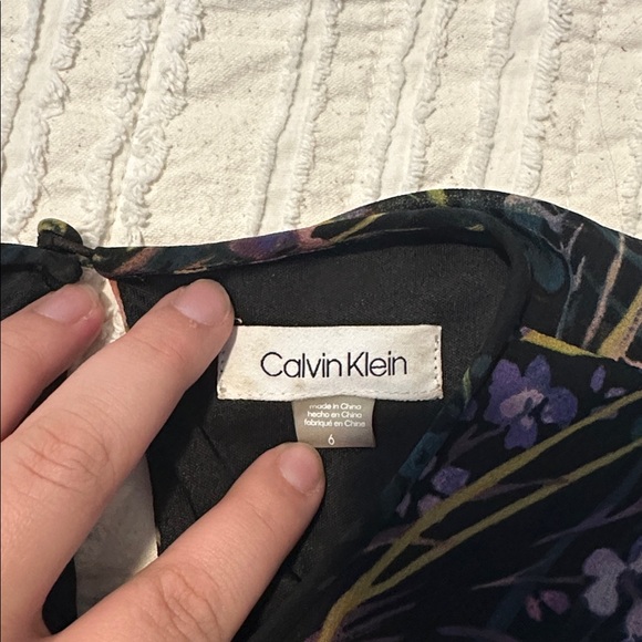 Calvin Klein Black Floral Dress - Picture 3 of 3